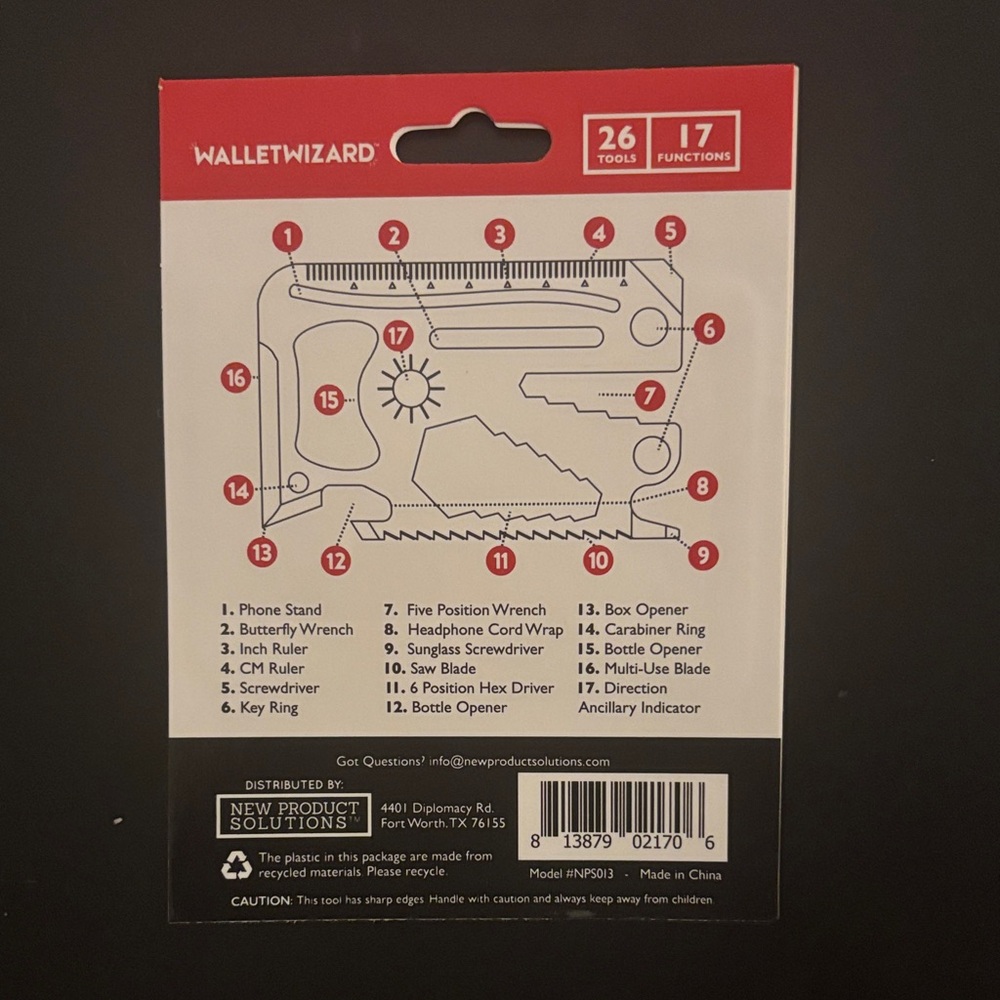 Wallet Wizard Multi-Tool Card - Picture 2 of 2